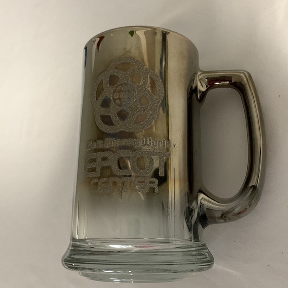 Vintage Rare Walt Disney World Epcot Mirror Glass Mug - Picture 5 of 5